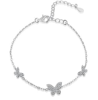 Butterfly bracelet with zirkonia