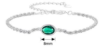 Emerald Zirkonia bracelet