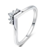 Curved zirkonia crown ring