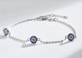 Blue Flower Bracelet