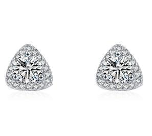 Triangle Earing with zirkonia