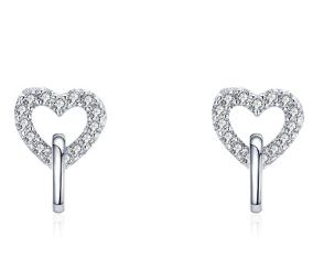 Hanging heart earring