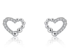 Heart with bubbles Earring
