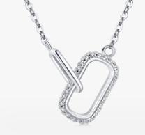 Square zirkonia necklace