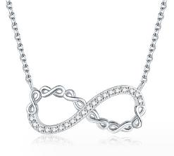 Infinity Inf necklace with zirkonia