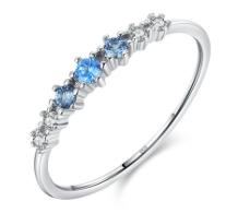 Blue zirkonia ring