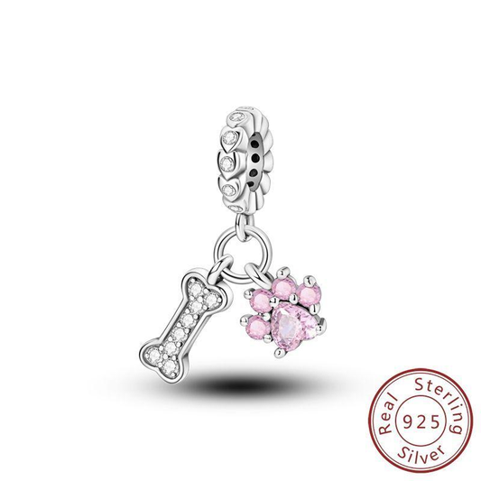 Bone and paw Charm