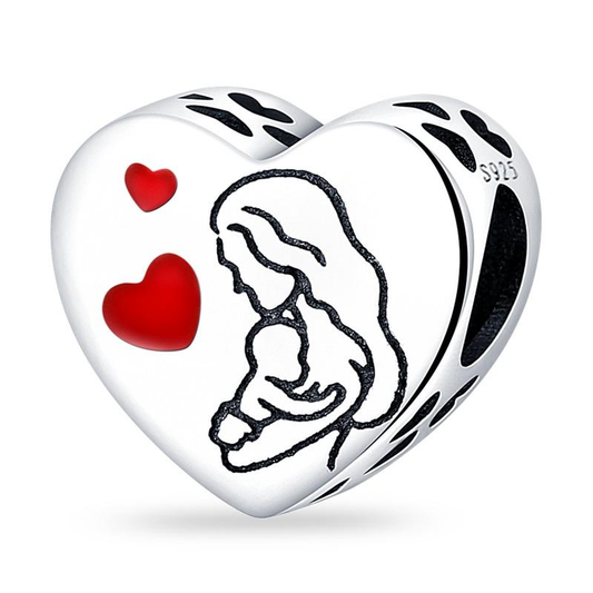 Mother love heart Charm