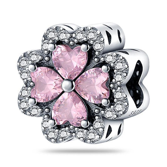 Rose flower zirkonia Charm
